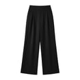 thumbnail image 4 of CQONEPT Women's Wide Leg Pant High Waisted Business Casual Dress Pants High Waisted Pleated Fall Pants with Pocket, 4 of 6