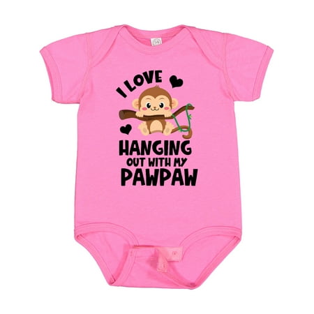 

Inktastic Monkey I Love Hanging out with My Pawpaw Gift Baby Boy or Baby Girl Bodysuit