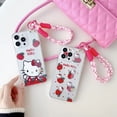 thumbnail image 4 of Funda de Hello Kitty con soporte para correa de muñeca para Motorola Moto, E13, E22, E40, 20, 30, E7Power Edge, 30, X30, 20 S, 40 Pro lite, 4 of 5