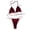 Claret, variant on Women's Halter Top and Micro Thongs Set Two Pieces Bikini Velvet Bathing Suits