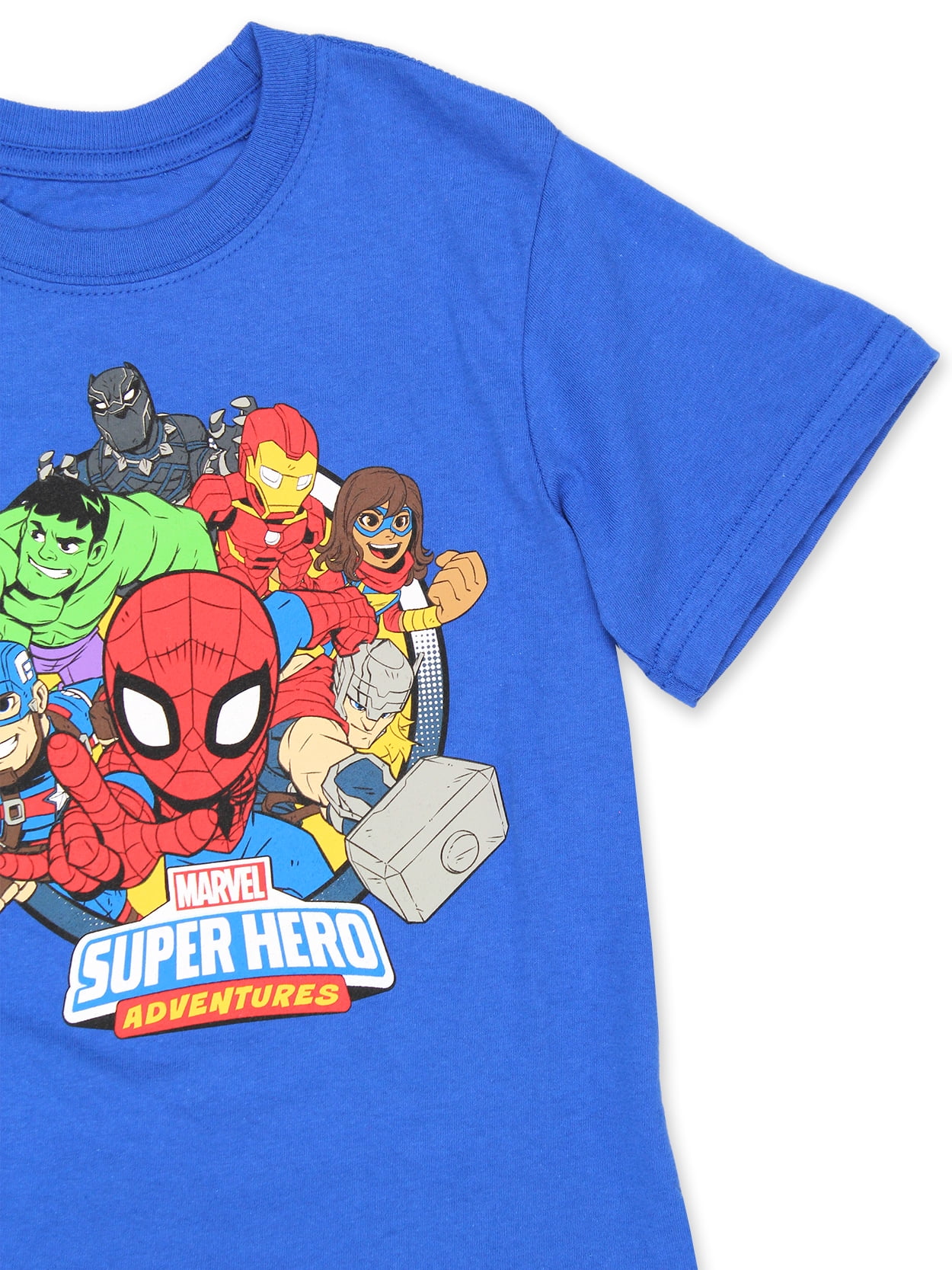Boys' Marvel Be A Hero Short Sleeve Graphic T-Shirt - Light Blue