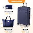 thumbnail image 6 of COBIZI 5 Piece Luggage Sets with Wheels, Hardshell 5 Pc Suitcases with TSA Lock Hardside & Lightweight 5-Piece Hardshell Luggage Sets for Travel 20in 24in 28in(Dark Blue), 6 of 9