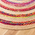 thumbnail image 3 of SAFAVIEH Natural Fiber Anderson Geometric Area Rug, Pink/Natural, 8' x 8' Round, 3 of 8
