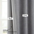 thumbnail image 4 of HPD Half Price Drapes Blazer Grey Extra Wide Faux Linen Room Darkening Curtains for Bedroom & Living Room Curtains (1 Panel), Window Curtains 120 inches long, extra wide curtains, 100W X 120L, 4 of 10