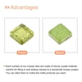 thumbnail image 4 of Mosaico Azulejos, Vidrio Azulejos, Brillo Cristal Mosaico Vidrio Piezas Granel Cuadrado Mosaico Azulejos 1 x 1cm para Hogar Decoración, DIY Obra, 100uds (100g, Hierba Verde), 4 of 7