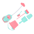 thumbnail image 2 of Miangastore Interactive Doll Cleaning Tools Plastic 2 Sets 7.86X1.97X1.77Inch, 2 of 8