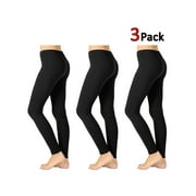 KOGMO Womens Premium Cotton Full Length Leggings Multi Colors (S-XL) 3-Pack