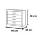 thumbnail image 5 of Cajonera Andrea Kessa Muebles Roble 90 x 78 x 39 cm, 5 of 5
