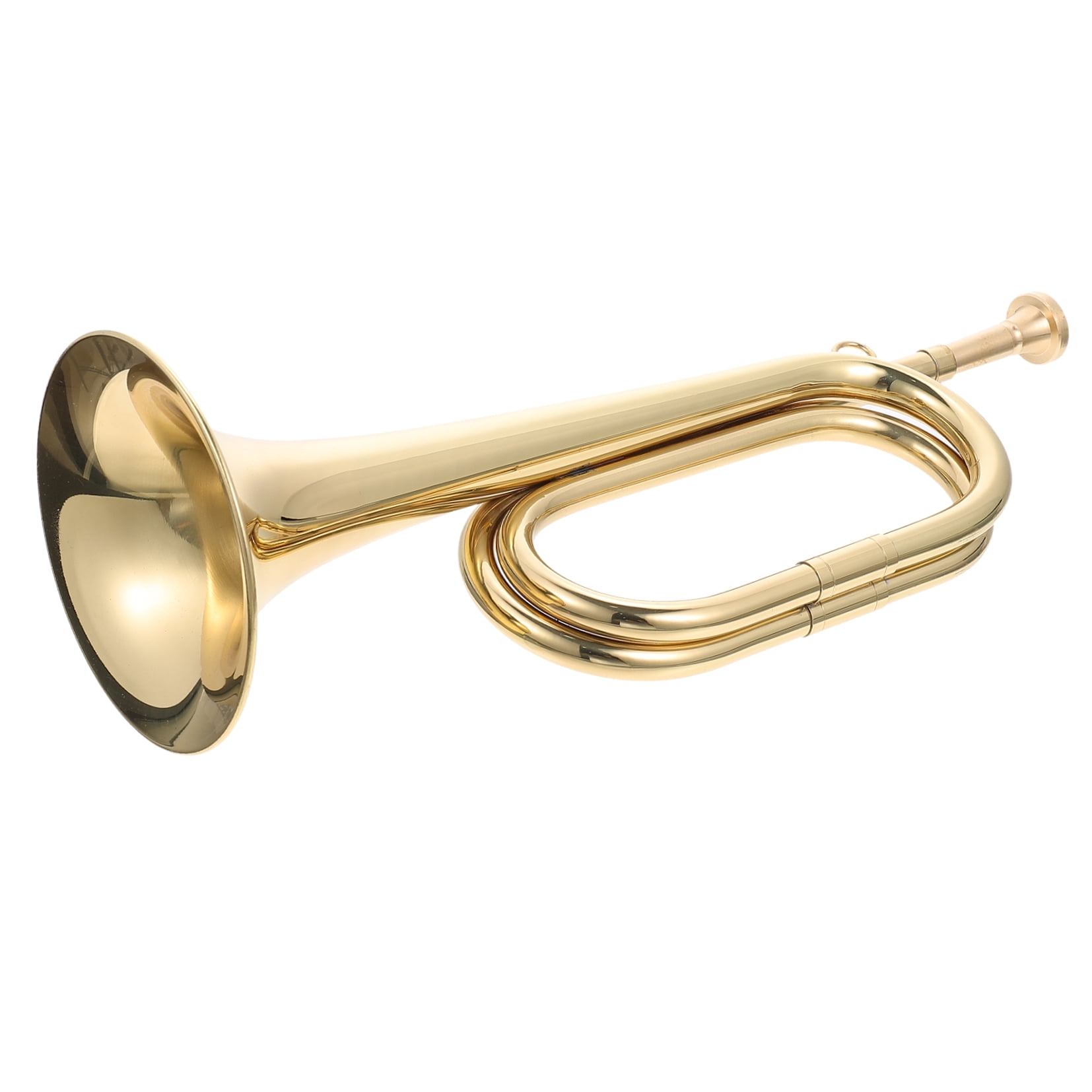 BESTOYARD Beginner Copper Trumpet Bugle Golden Brass Instrument for Musical Performance