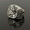 thumbnail image 7 of GAVONO Vintage Men's Silver Crack Pattern Gothic Punk Charm Finger Ring Jewelry Gift -#7, 7 of 7