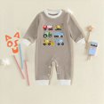 thumbnail image 2 of Baby Boy Fall Clothes Newborn Winter Outfit Truck Embroidered Jumpsuit Waffle Striped Long Sleeve Romper Onesie Kaprioy Boys Clothes Fall Winter, 2 of 4