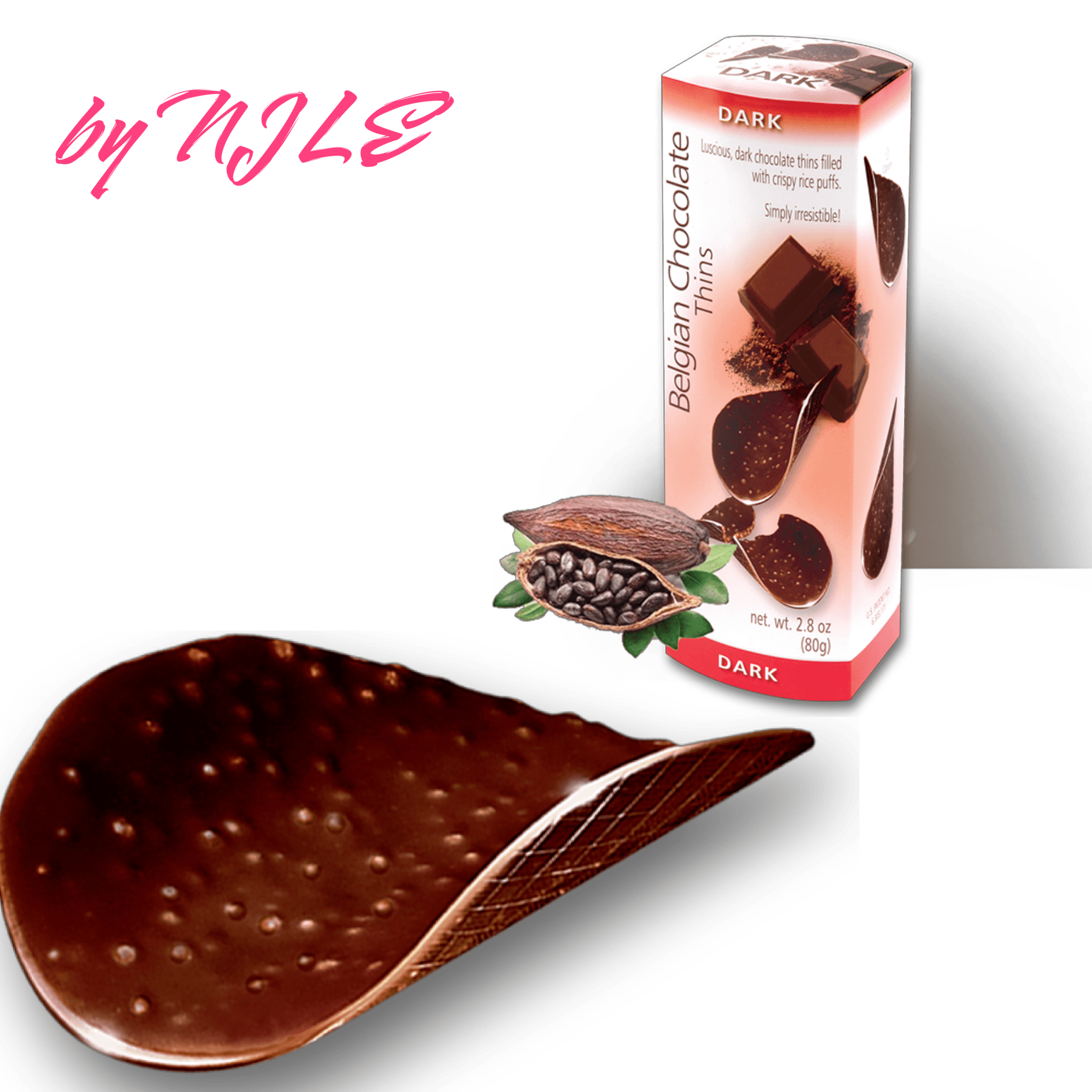 Royal Belgian Chocolate Thins Intense Dark 4.4oz NEW -2 Pack