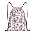 thumbnail image 1 of Xecao 4th Of July Pattern Sports Drawstring Backpack - String Swim Gym Bag with Wet Proof Pocket for Women&Men-Small, 1 of 6