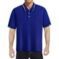 thumbnail image 2 of Ccpelsie Mens Knit Polo Shirts Short Sleeve Collared Casual Shirt Polo Shirts for Men(Blue,4XL), 2 of 4