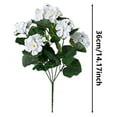 thumbnail image 3 of 36 Pcs Fleurs de Géranium Artificielles pour l'Extérieur - Buisson de Géraniums en Soie Résistant aux UV avec Tiges Ajustables, Fausses Plantes de Géranium Rouge pour Décoration de Jardin, Patio, Tombe (14,14 Pouces de Hauteur), 3 of 7