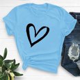 thumbnail image 2 of Diufon Hauts de la Saint-Valentin pour Femmes, Tunique Décontractée à Manches Courtes, Chandail à Col Rond, Blouse Tendance Mignonne à Imprimé Graphique, 2 of 6