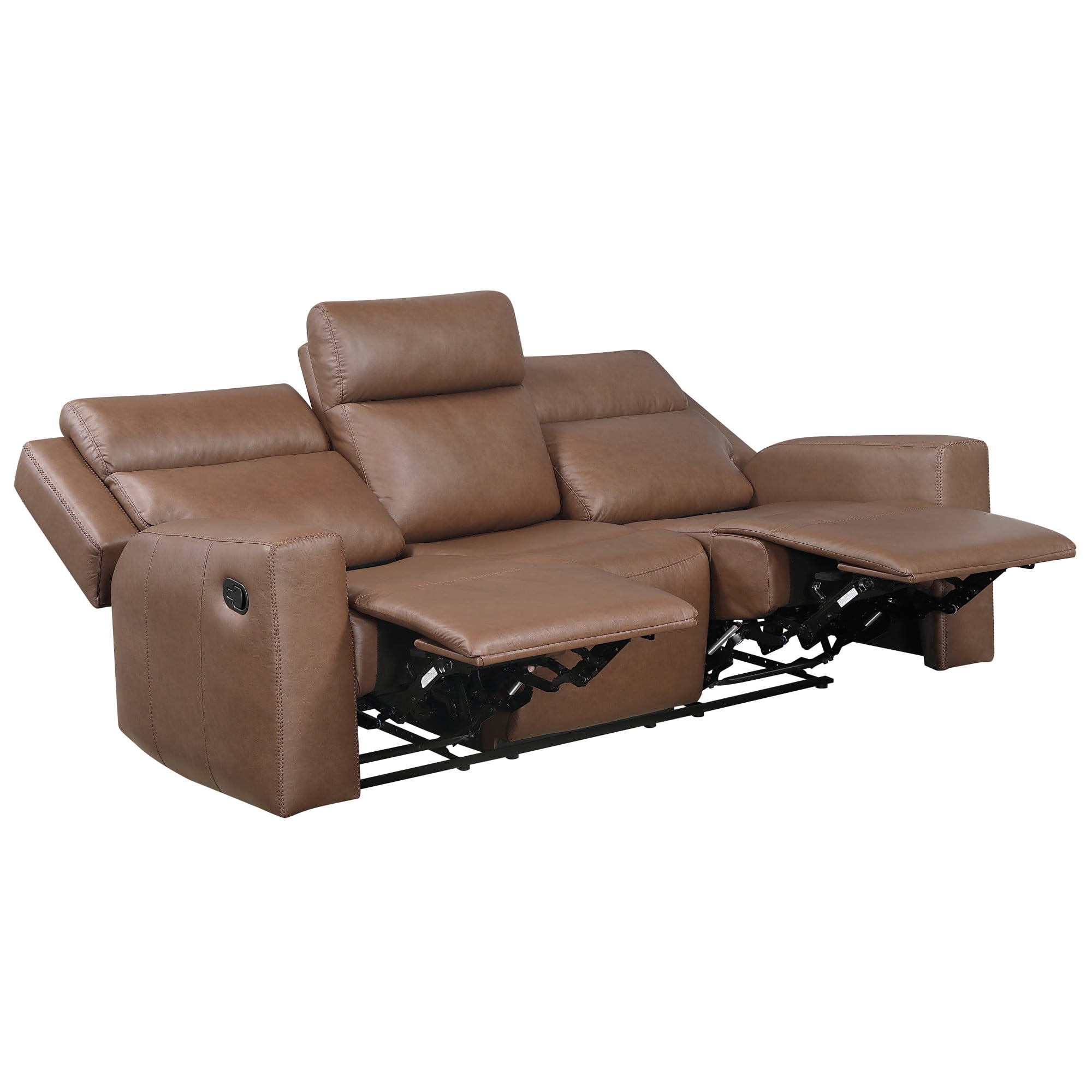 Steve Silver Barron Manual Reclining 85 inch Wide Brown Sofa