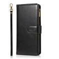 thumbnail image 6 of Allytech Galaxy Note20 Case, PU Leather Zipper Wallet Case 9 Cards Holder Hand Wrist Strap Stand Shockproof Protective Flip Case Cover for Samsung Galaxy Note20 6.7" 5G - Black, 6 of 8
