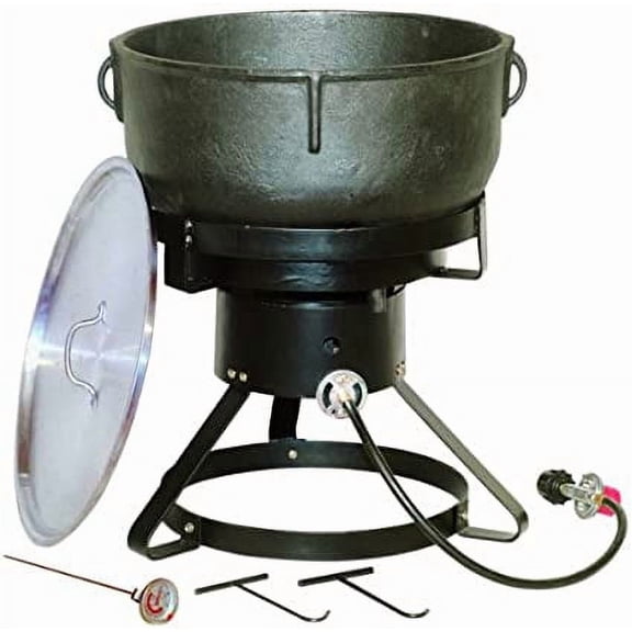 King Kooker 1740 1-Burner Outdoor Cooker with 10-Gallon Cast Iron Pot