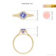 thumbnail image 4 of ANGARA Natural Tanzanite Twist Rope Split Shank Ring in 14K Yellow Gold for Women (Size-6mm) | December Birthstone, Birthday, Anniversary, Jewelry Gift for Women | Natural Tanzanite Ring, 4 of 8