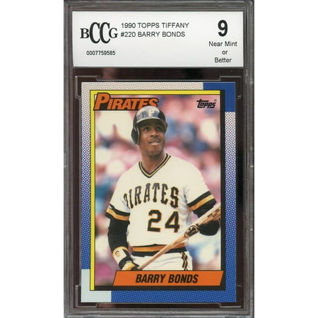 - 1990 topps tiffany #220 BARRY BONDS pittsburgh pirates BGS BCCG 9