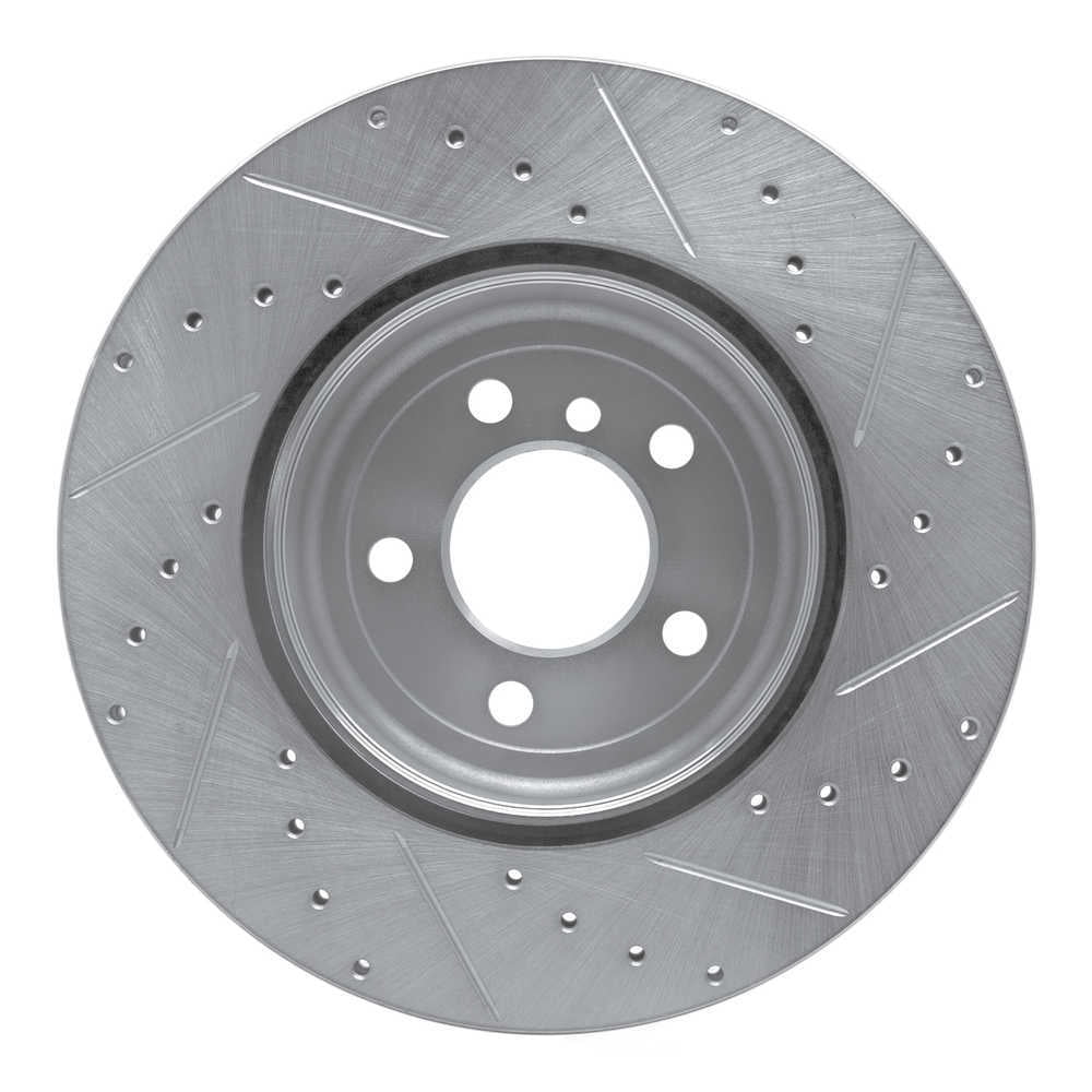 Dynamic Friction Company 631-31114L DFC Brake Rotor - Drilled And Slotted - Silver