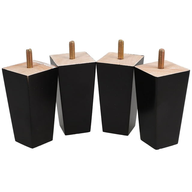 Shisuyan 4 Pcs Pieds de Meubles en Bois Pieds de Canapé Pieds de Remplacement pour Table Basse Commode Bureau Armoire Banc Réparation