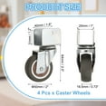thumbnail image 2 of Uxcell Caster Wheels, Swivel Casters with U Bracket Opening Capacity Per Caster for Furniture Office Chairs Carts and Cabinets 2" with 1" U Bracket, 2 of 7
