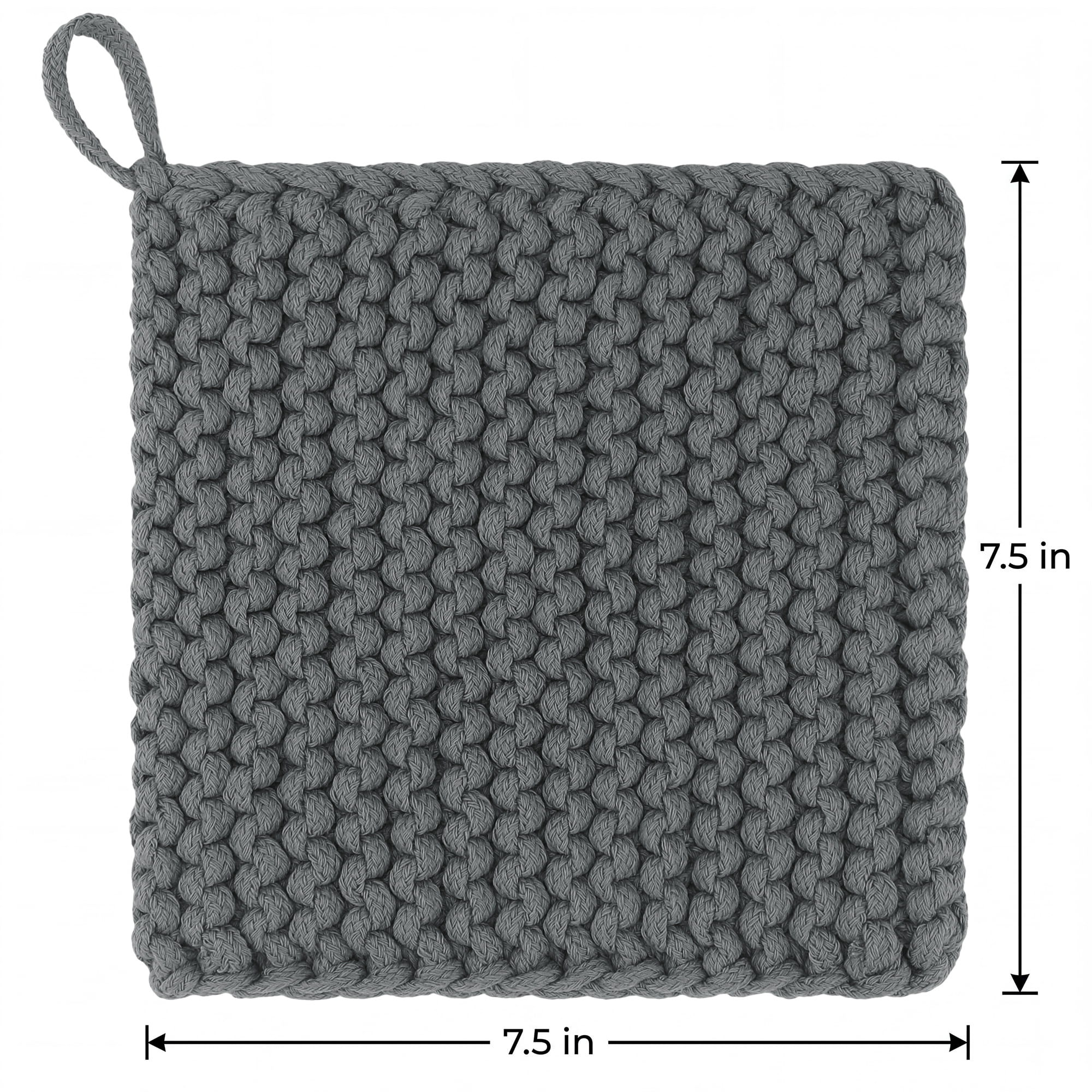 Unique Bargains Pot Holders Heat Resistant Non Slip Hot Pads Dark Gray 7.5*7.5in