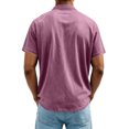 thumbnail image 5 of Sewkxo Henley Shirts for Men Acid Washed Oversized T Shirts Short Sleeve Summer Tops Stylish Vintage Plain Tees,Hot Pink XL, 5 of 5