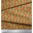 thumbnail image 3 of Soimoi Polyester Crepe Fabric Leaves & Floral Artistic Print Sewing Fabric Yard 52 Inch Wide, 3 of 5