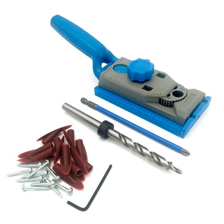 Kreg Jig K4 Pocket Hole System Pocket Hole Jig System 9.5mm Drill Guide Sleeve for Kreg Pilot Wood Drilling Doweling Woodworking Hole Saw & DIY Joinery Work Tool Set ()