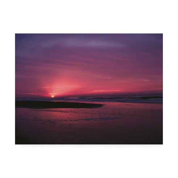 Trademark Fine Art 'Sunrise at Sunset Beach' Canvas Art by Kurt Shaffer Photographs