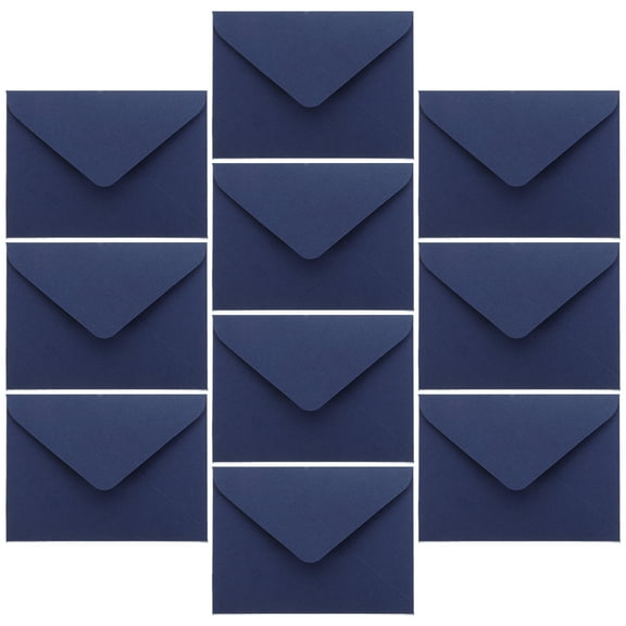 Dark Blue Elegant Blank Cards with Small Envelopes for Gifts Made of Paper 10 Pieces