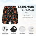 thumbnail image 3 of Fuzoiu Mexican Flower And Birds Print Men's Swim Shorts,Quick-Dry Double-Layer Swim Trunks,Board Trunks,Beach Shorts Swimwear Bathing Suits-3X-Large, 3 of 6