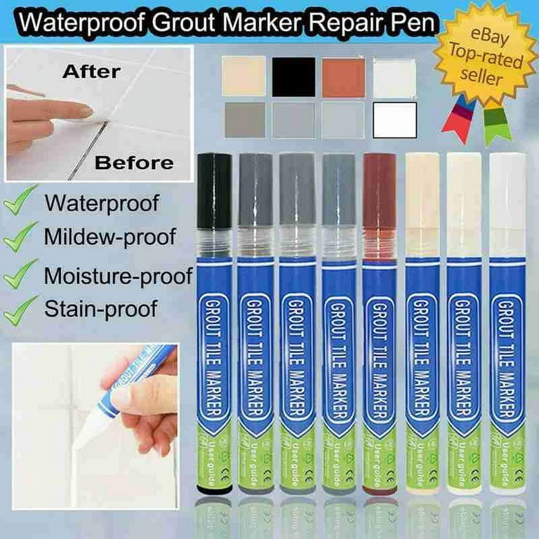 1X Home Tile Marker Repair Wall Pen White Grout Marker Odorless Non Toxic  for Tiles Floor ( Color: 8 Colors)