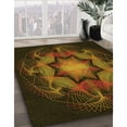 thumbnail image 3 of Ahgly Company Machine Washable Indoor Square Transitional Black Brown Area Rugs, 8' Square, 3 of 7
