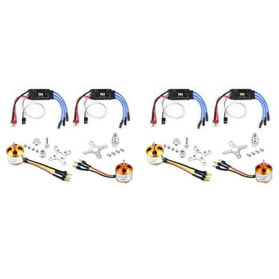 4Pack 2212 1400Kv/2200Kv Brushless Outrunner Motor with Mount 10T/6T 30A ESC for Rc Aircraft Quadcopter UFO