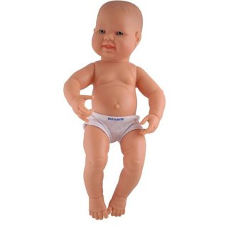 Anatomically Correct 15" Baby Doll – Down Syndrome Caucasian Girl, Educational Doll