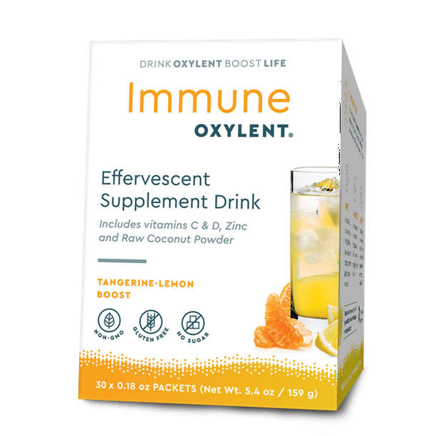 Oxylent Immunity Drink Packets, Tangerine-Lemon Boost, 30 Ct - Walmart ...