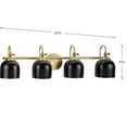 thumbnail image 2 of Dalton Collection Four-Light Farmhouse Vintage Brass Metal Shade Bath Vanity Light, 2 of 2