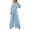 Light Blue, variant on Edvintorg Women Jumpsuit Lightweight 3/4 Sleeve V Neck Casual Flowy Romper with Wide Leg Pant One Piece Womens Trendy Clothes S-2XL Black