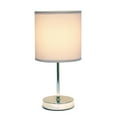 thumbnail image 2 of Creekwood Home 11.81" Chrome Petite Metal Stick Table Lamp with LED Bulb, Slate Gray Shade, 2 of 6