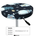 thumbnail image 4 of Balery Gnome And Snowflakes Velvet Round Bar Chair Cushion Cover Adjustable, Protects From Scratches And Stains, Soft & Washable Ideal For Wooden And Metal Stools - 12 Inch, 4 of 7