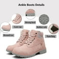 thumbnail image 2 of Men's Women's Snow Boots Warm Fur Lined Ankle Booties Hiking Trekking Trail Climbing Shoes Waterproof Outdoor Boots, 2 of 7