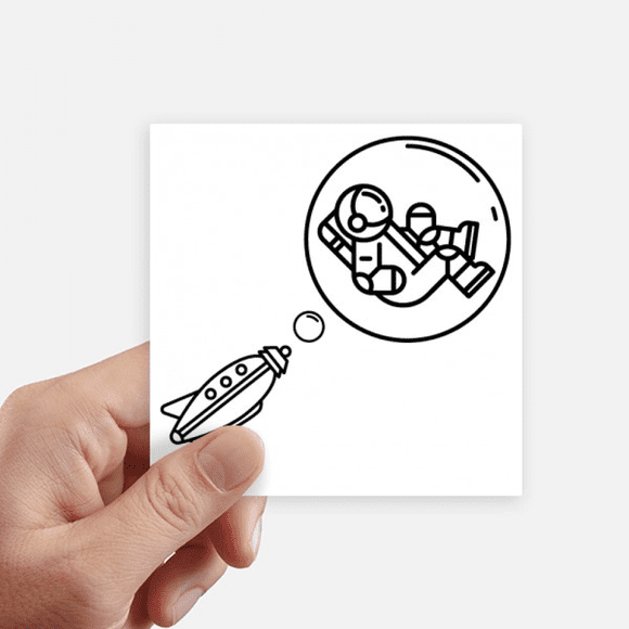 Balloon Astronaut Bubbles Sticker Square Waterproof Stickers Wallpaper Car Decal
