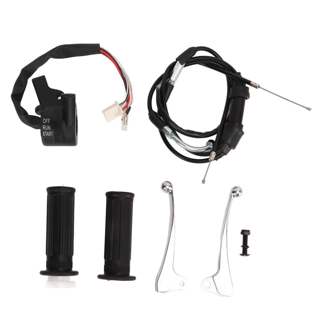 Handlebar Start Kill Switch,Throttle Cable Handle Grip Handle Grip Kill Switch Kit Throttle Cable Top Tier Quality