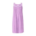 thumbnail image 5 of Aria Women's Sleeveless 40" Cotton Nightgown, Sizes S-4X, 5 of 6