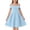 Light Blue, variant on BRGZLK Girls Elegant Princess Dresses Summer Novel Trendy Solid Color Crisscross Off Shoulder Fold Pleated High Waist Flared A Line Party Dresses Green 6-7 Years