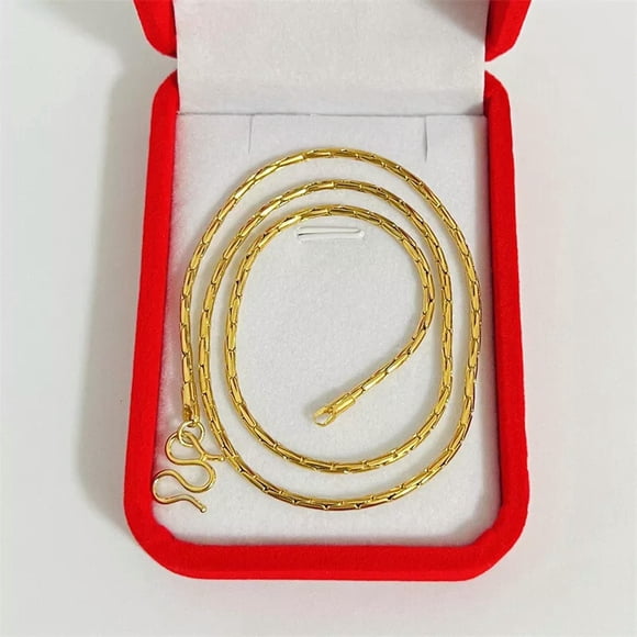 HOOUN 3MM Chain K 24K Thai Baht Gold Filled Yellow GP Necklace 20inch Jewelry